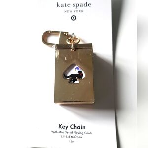 Kate Spade x Target Mini Deck Of Cards Bag Charm Keychain - Gold
